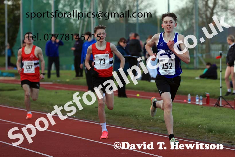1500 metres, 2024 NEGP 1, Monkton Stadium, Jarrow. Photo: David T. Hewitson/Sports for All Pics